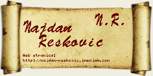 Najdan Resković vizit kartica